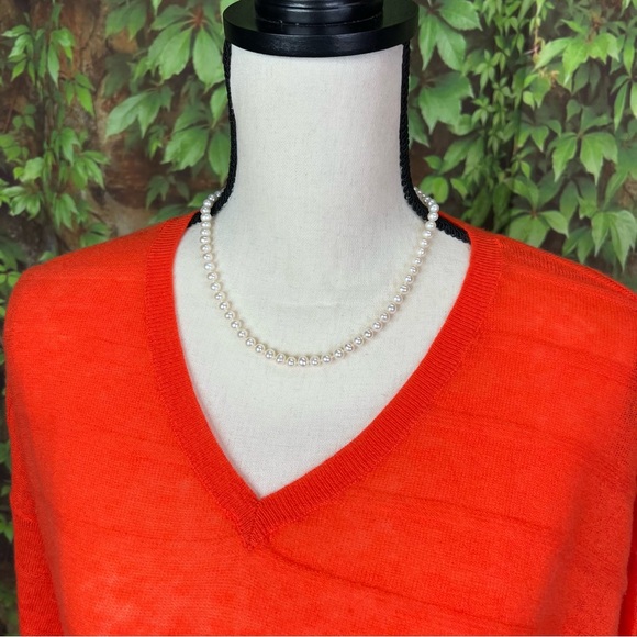 360SWEATER Orange Textured Cashmere Sweater, S - Picture 3 of 11